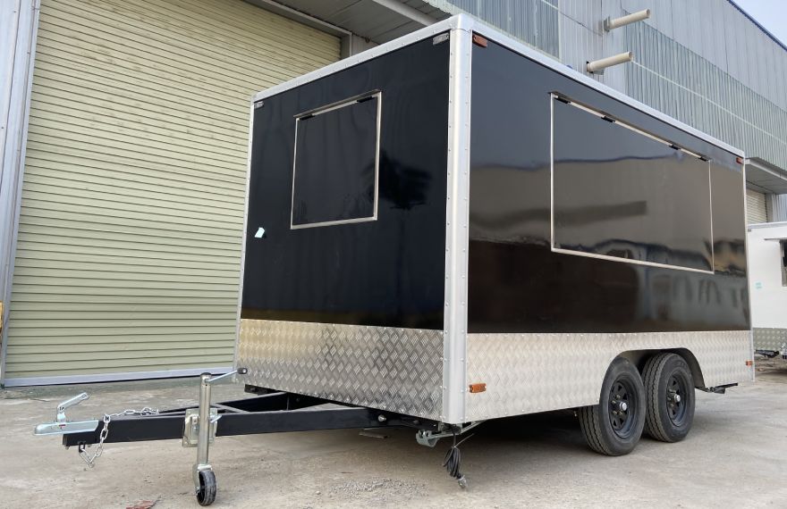 custom mobile fast food trailer for sale